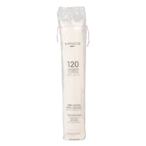 Demaquilleringsskivor - BYPHASSE - Duo 120 - Dubbelansiktad - 100% bomull - Blandad