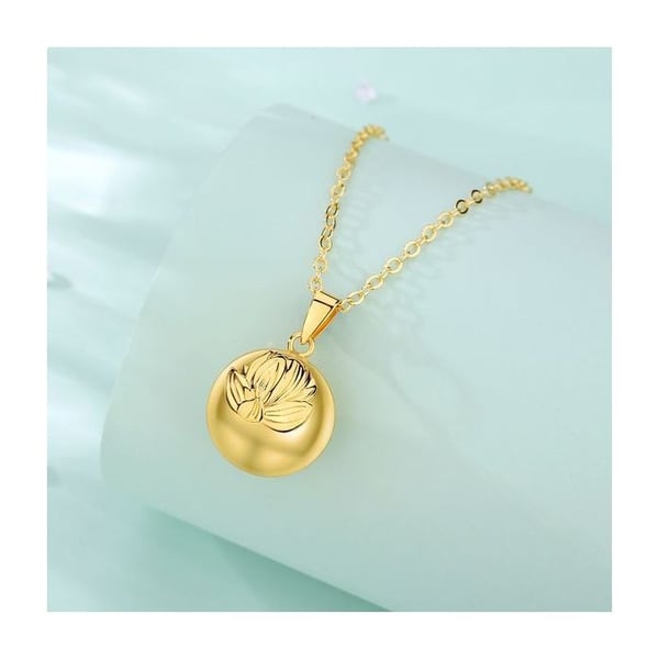 Guld Lotus Flower Graviditet Bola halsband