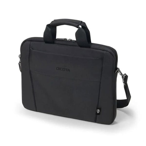 DICOTA Slim Case BASE Eco-taske til 15"-15,6" laptop polyester, polstret Komfortabel frontlomme D31308-RPET Sort