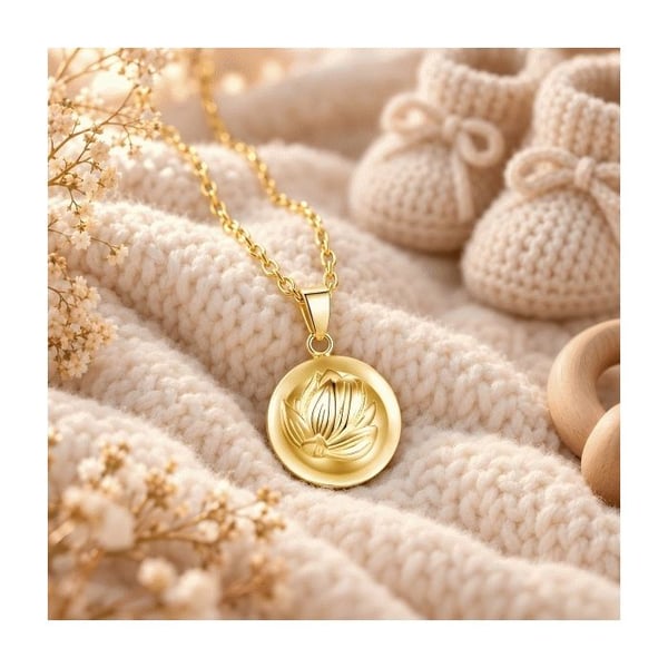 Guld Lotus Flower Graviditet Bola halsband