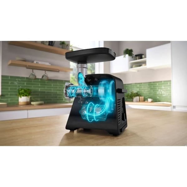Hakkemaskine BOSCH Serie 6 MFWS650B - 500 W - 3,5 kg/mn - 3 hakkeskiver - Sort