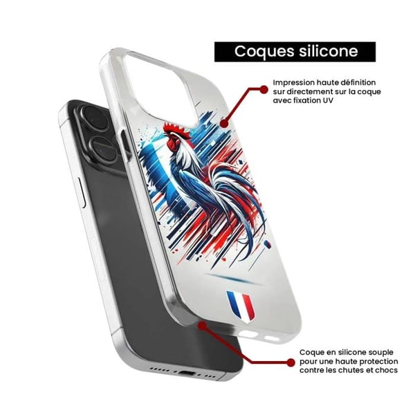 1001Coques - Silikonfodral kompatibelt med Samsung Galaxy A40 - Fransk tuvmotiv - Originaldesign tryckt i Frankrike