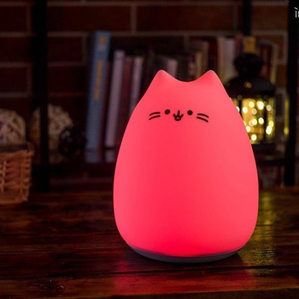 Nattlampa - INNOGIO - KITTY - 0,3 W - Autonomi 15 h - Silikon - RGB