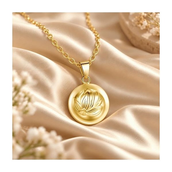 Guld Lotus Flower Graviditet Bola halsband
