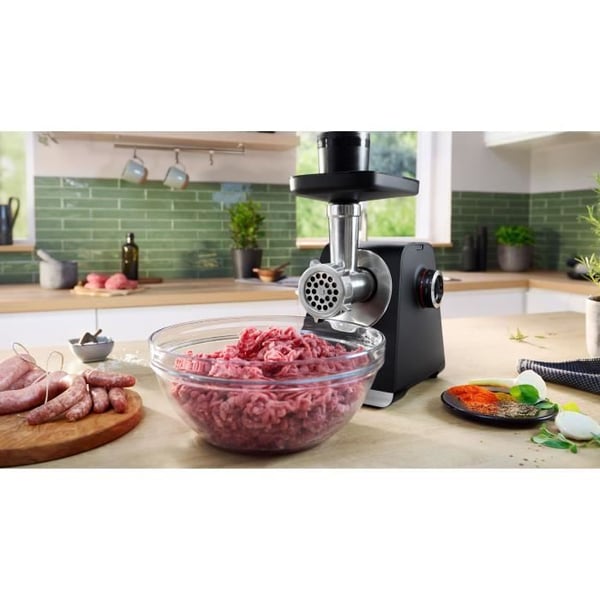 Hakkemaskine BOSCH Serie 6 MFWS650B - 500 W - 3,5 kg/mn - 3 hakkeskiver - Sort