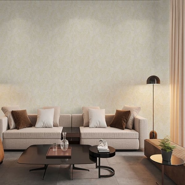Tapet Matilde Träd Löv M1-No.11008 Non-vävt Vit Beige Tadessi 10.05 m x 0.53 m
