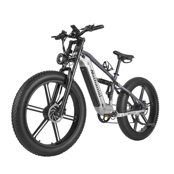 Elcykel Nathaniel SYR-09 för vuxna, Motor 1000 W X 2, Batteri 48 V 20 Ah, Terrängdäck 26 tum.