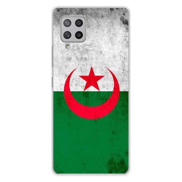 1001Coques - Silikonskal kompatibelt med Samsung Galaxy A42 5G - Mönster Algeriets flagga - Originaldesign tryckt i Frankrike
