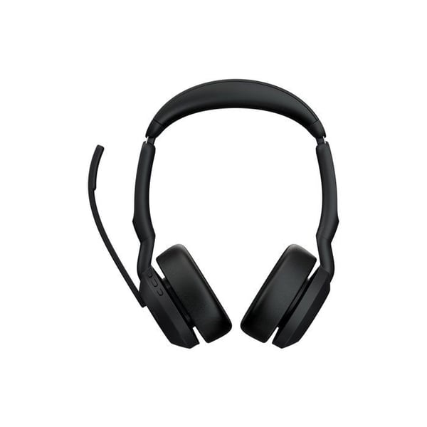 Jabra Evolve2 55 UC Stereo - Headset - on-ear - Bluetooth - trådlöst - aktiv brusreducering - USB-A - svart -