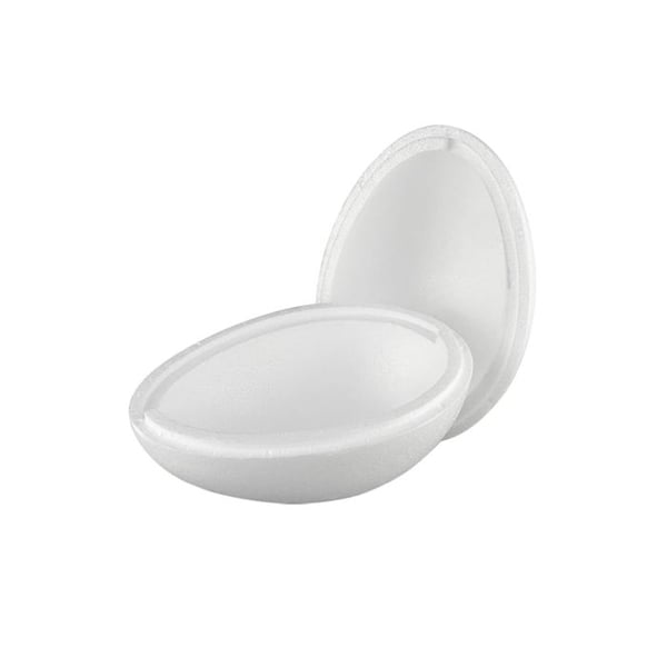 Ägg i styrofoam i 2 delar 20 x 14 cm