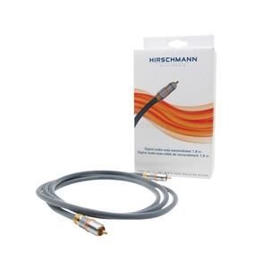Digital ljudkoaxialkabel - HIRSCHMANN - 1.8m - RCA-kontakter - Digital ljudöverföring - Svart