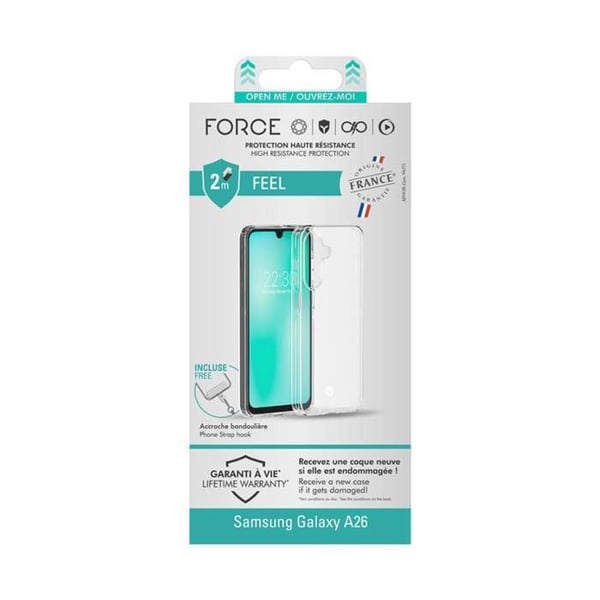 Coque - KÄNNA - Samsung Galaxy A26 - Förstärkt - 2m - Transparent