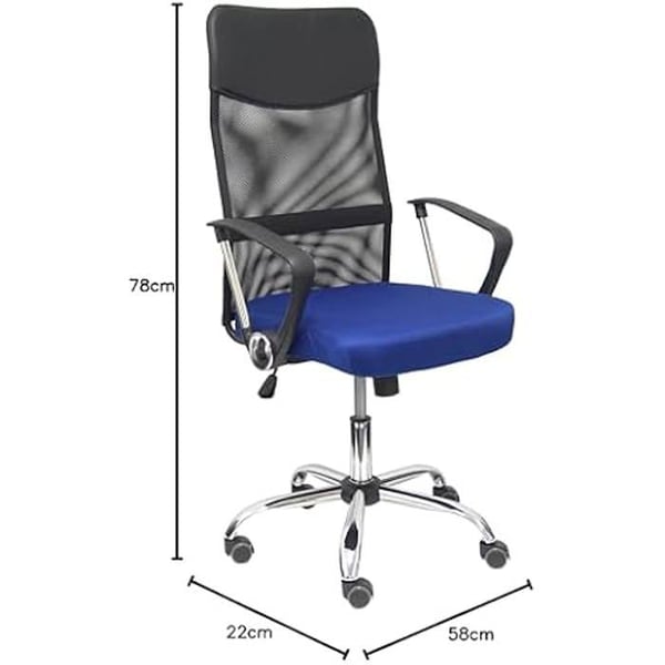 Kontorsstol - PIQUERAS Y CRESPO - Gontar - Black Mesh Ryggstöd - Ergonomisk sits - Höjdjusterbar