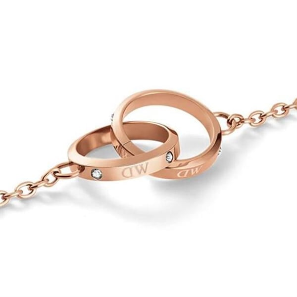 Armband - DANIEL WELLINGTON - Lumine Unity - Rostfritt stål - Kristaller - Roséguld