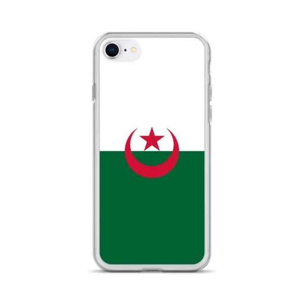 Telefonfodral – Algeriets flagga – Kompatibel med iPhone 6 Plus – Mjuk skyddsinformation – Slitstark och stötbeständig - Silikon - Pixelforma