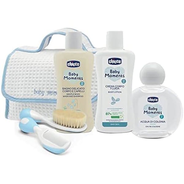 Chicco Baby Moments - Beauty sinisellä kahvan hygienia- ja vauvanhoitotuotteilla