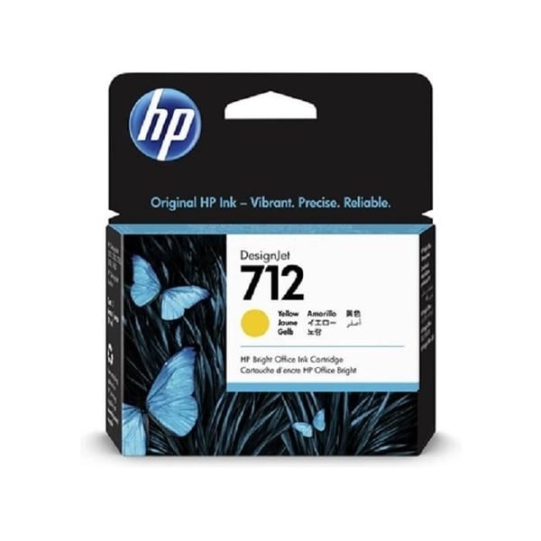 Bläckpatron - HP - 712 - Gul - 29 ml - Kompatibel med DesignJet T650/T630/T250/T230