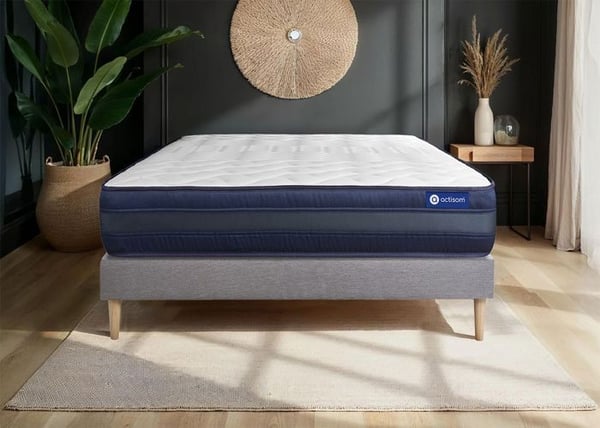 Madrass- och boxspringset 130x200 cm - Actiflex Tech - Boxspringkit grå