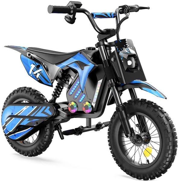 iScooter A14 Sähköscooter Lapsille (6+) - 500W, 3 Säädettävää Nopeutta, Turvalliset Jarrut, Hauskat LED-valot - SININEN