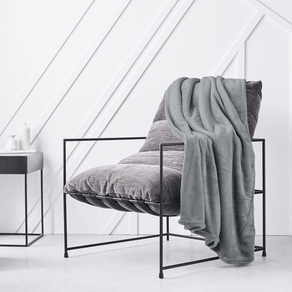 Mjuk pläd - Essential - Stålgrå - 150 x 200 cm - 300 gsm