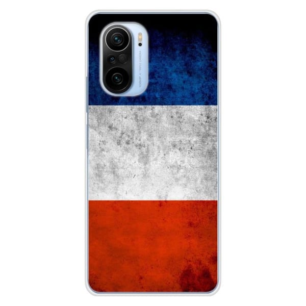 1001Coques - Silikonfodral kompatibelt med Xiaomi Poco F3 Poco F3 Pro - Frankrikes flaggmotiv - Originaldesign tryckt i Frankrike