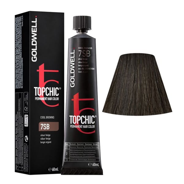 Goldwell Topchic Cool Browns Silver Beige 7SB Permanent Hårfärg 60ml.
