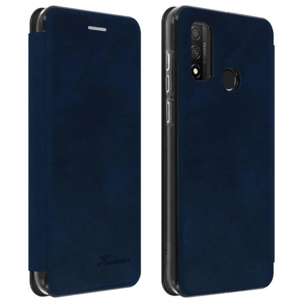 Fodral - Huawei - P smart 2020 - Läder av nötkött - Video stöd - Mörkblå