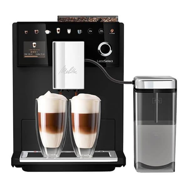 Kaffemaskin - MELITTA - Latte Select F630-212 - Rostfritt stål - 1400 W - 1,8 l - Matt svart