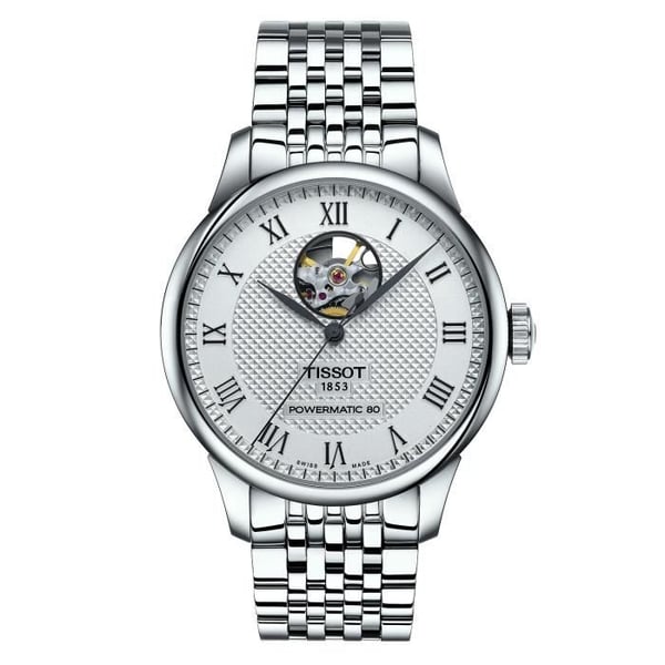 Klocka - TISSOT - Le Locle powermatic 80 - Rostfritt stål - Vit - Automatisk