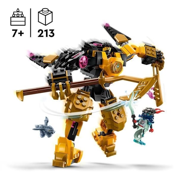 LEGO NINJAGO 71839 Arins Spinjitzu Robot - Byggelegetøj til drenge 7 år