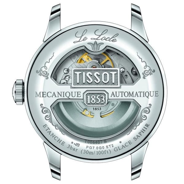 Klocka - TISSOT - Le Locle powermatic 80 - Rostfritt stål - Vit - Automatisk