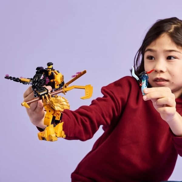 LEGO NINJAGO 71839 Arins Spinjitzu Robot - Byggelegetøj til drenge 7 år