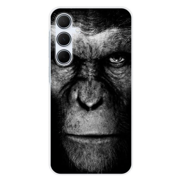 Tryckt silikonfodral som är kompatibelt med Samsung Galaxy A35 5G Monkey
