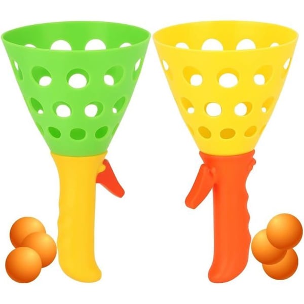 Pack med 4 koner för kastbollar 19cm, spel för precision för barn med 6 bollar inkluderade, färg slumpmässig