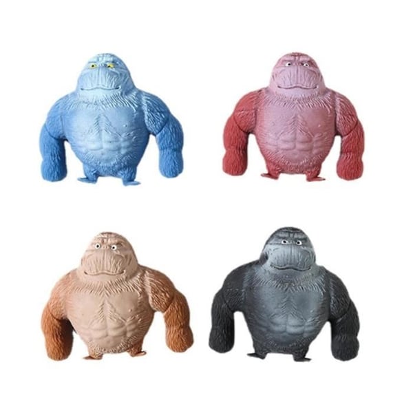 Stressavlastande leksak Squishy Monkey - Latexgorilla - 4ST