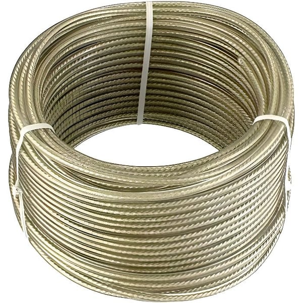 Connex Stålkabel med textilfiberkärna och plastmantel Galvaniserad 30 m x 4 mm - DY2701391