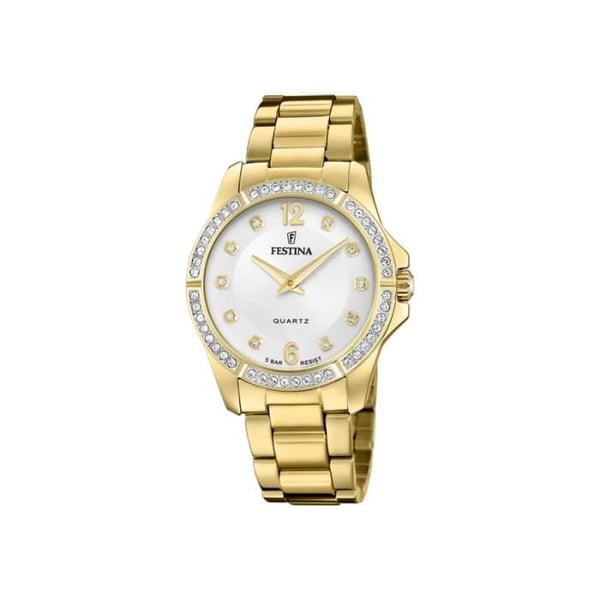 Dameur - FESTINA - F20596/1 - Forgyldt Stål - Vandtæthed 10 Atm - Chic Stil