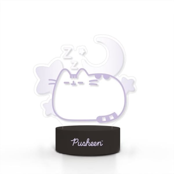 Dekorativ neonlampa - GRUPO ERIK - PUSHEEN SLEEP - 17 cm - Varmt ljus - USB-C uppladdningsbar