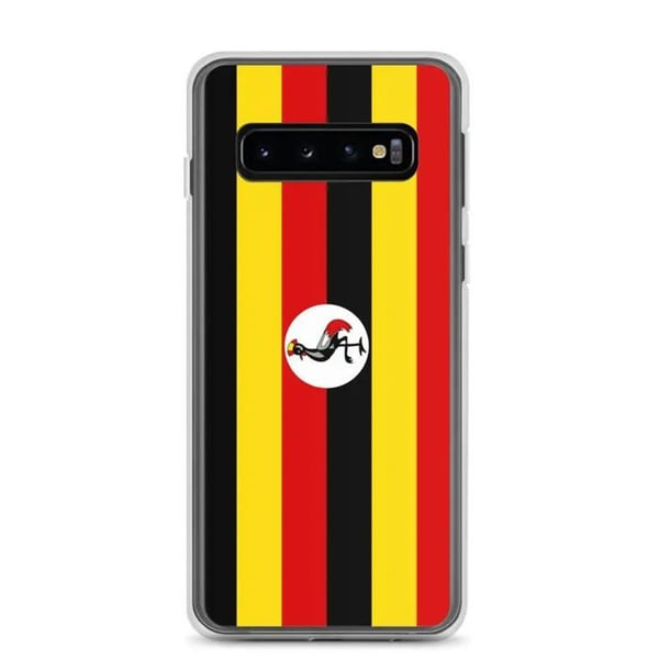Mobilskal – Ugandas flagga – Kompatibel med Samsung Galaxy S10 – Mjuk fodral – Slitstark och stötresistent – Pixelforma