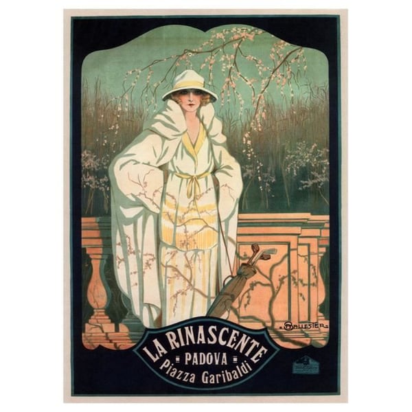 Legendarte - Vintage reklamaffisch Ascension of Cavalier Emile Julhes - Målning, tryck på duk cm. 50x70