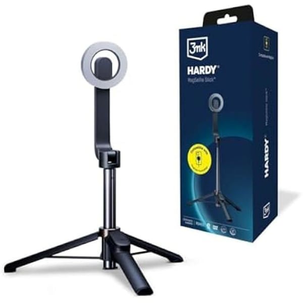Selfie-stång - 3MK - Hardy - Svart - Aluminiumlegering - Utdragbar 305-1596 mm