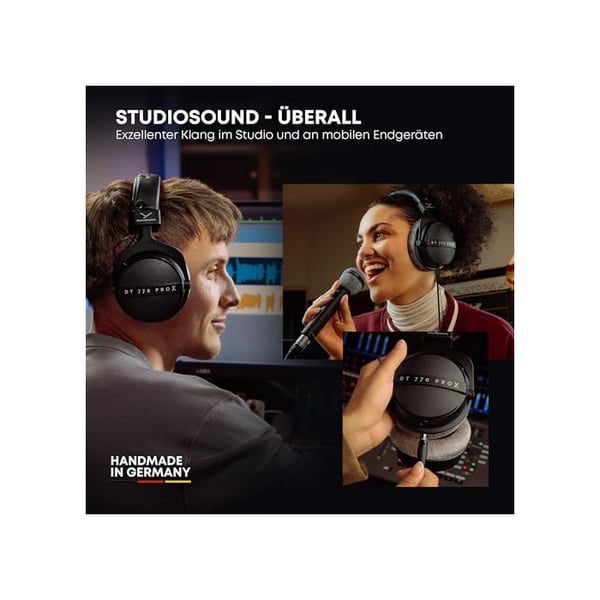 Hovedtelefoner - Beyerdynamic - DT 770 PRO X - 48 Ohm - Kablet - Omøret - Sort