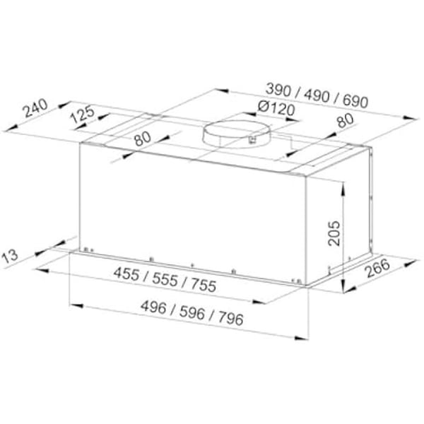 Hottes - ACER - Fiugi L 60 - Inox - Grå - Modern design