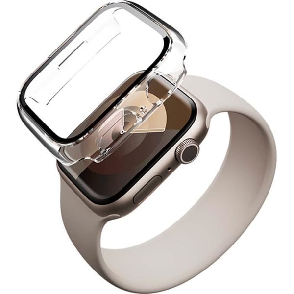 Förstärkt fodral Apple Watch 7/8/9 41 mm Transparenta svarta konturer - Force-fodral med livstidsgaranti