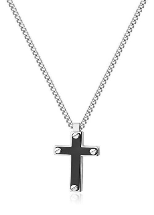 Collier - S'AGAPÕ - SPD05 - Stål - PVD sort - 50 cm