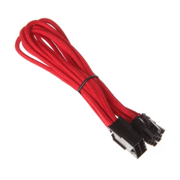 SilverStone SST-PP07-PCIR - 25 cm 8-stift till PCI-E 6+2-stifts förlängningskabel, röd