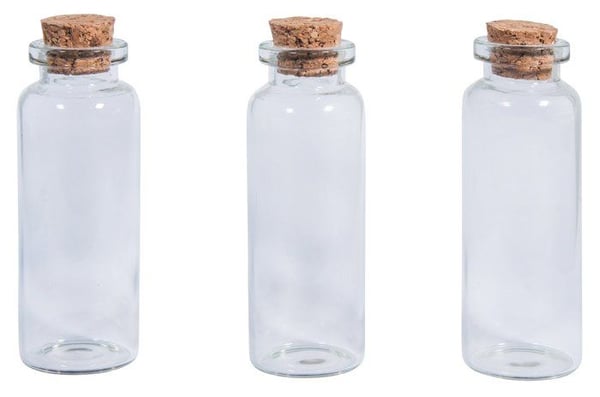Glasflaska - RAYHER HOBBY - 46295000 - Korklock - 6,5 cm - Transparent