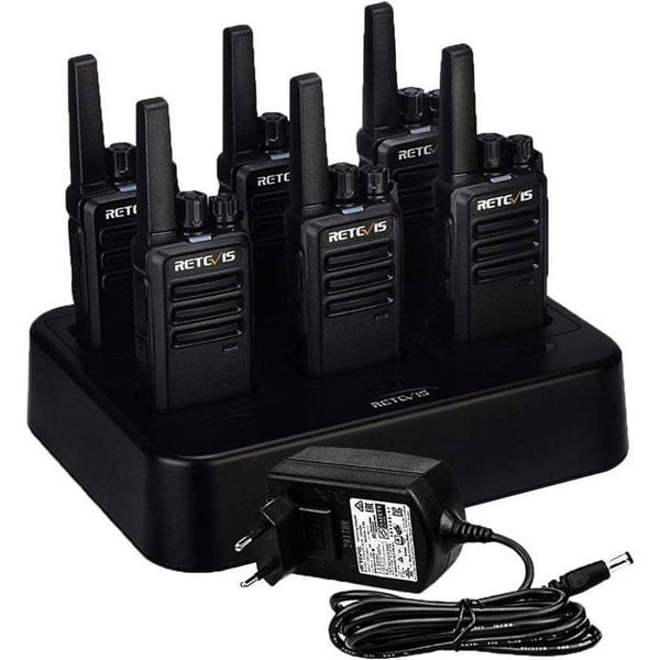 Retevis RT668 Talkie Walkie Uppladdningsbar PMR446 1200 mAh, VOX, Robust, Professionell för Skola, Restaurang, Säkerhet (6 Stycken)