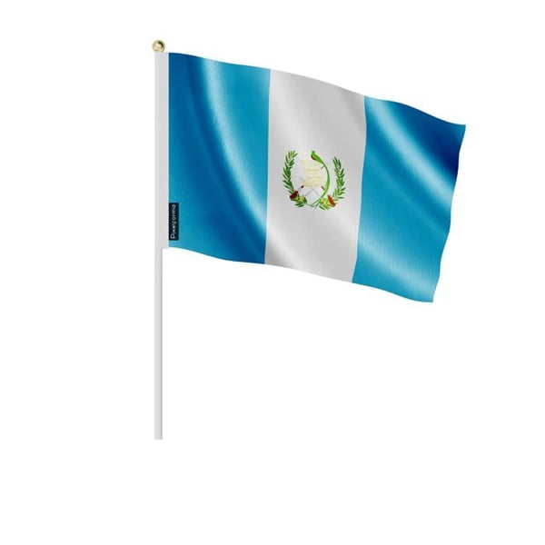 Mini-flagglotter – Guatemala – 14 x 21 cm – Att Hålla i Handen – Polyester - 50 stycken – Pixelforma