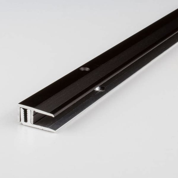 PROVISTON Anodiserad Aluminium Mörkbrun l 21 mm H 7 - 15 mm Genombruten Stoppprofil L 1000 mm